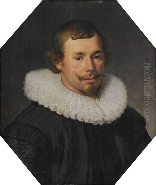 Portrait Of A Man At The Age Of 30 Oil Painting by Jacob Gerritsz. Cuyp