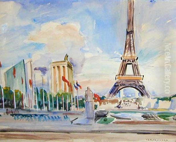 Place Trocadero Oil Painting by Maria Czajkowska-Kozicka