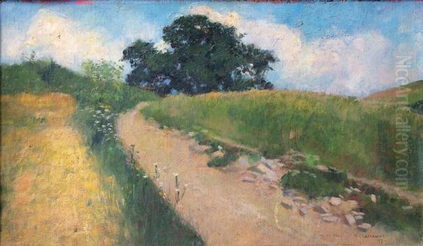 Chemin A La Campagne Oil Painting by Jozef Czajkowski