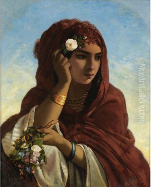 Beaute Orientale Oil Painting by Louis D Anthoine