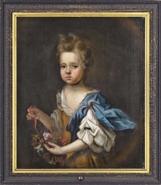 Portrait Of A Young Girl Oil Painting by Charles d' Agar