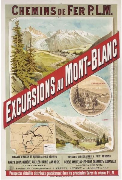 Excursions Au Mont-blanc Oil Painting by Hugo, Fred. Alexianu D' Alesi