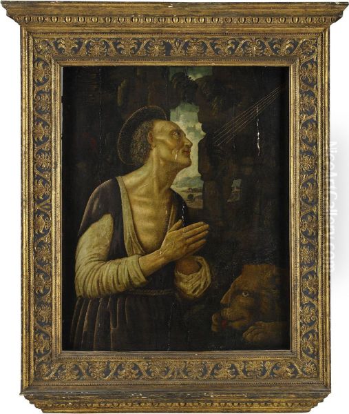 Sankt Hieronymus Oil Painting by Biagio D' Antonio