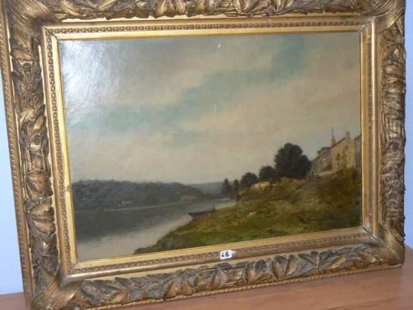 Bord De Riviere Oil Painting by Eugene D' Argence