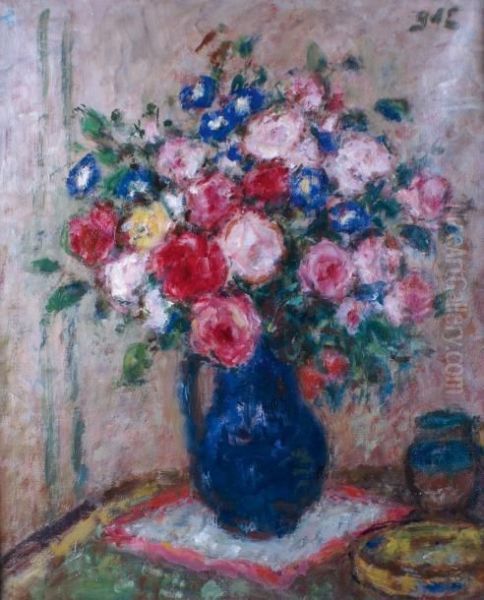 Vase De Fleurs Oil Painting by Georges dEspagnat