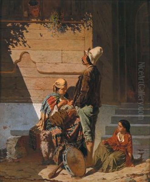 Famiglia Di Chierici Vaganti Oil Painting by Carl Henrik D'Unker