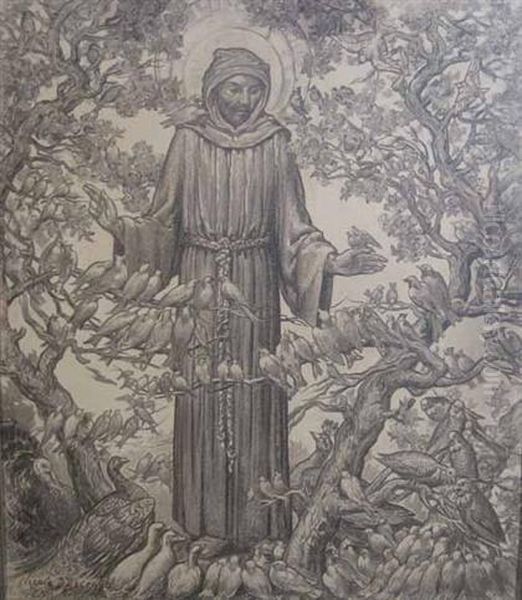 St. Francis Oil Painting by Nicola D'Ascenzo