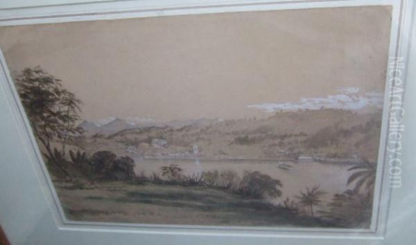 View Of The Government House, 
Kandy Oil Painting by Charles Baronet D'Oyly