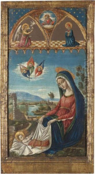 The Madonna And Child Oil Painting by Niccolo Foligno Da Alunno