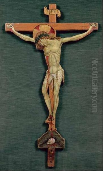 Cristo In Croce Oil Painting by Niccolo Foligno Da Alunno