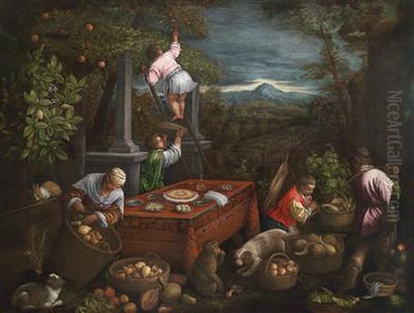 An Allegory Of Earth by Leandro Bassano