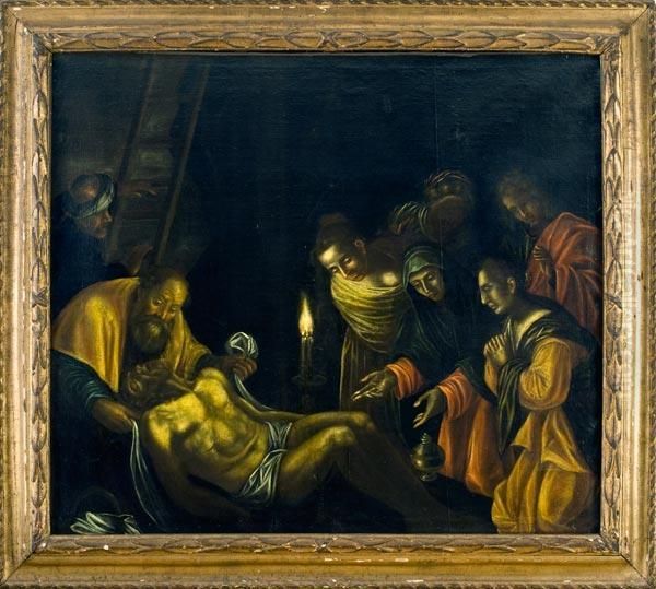 Compianto Sul Cristo Morto Oil Painting by Leandro Bassano