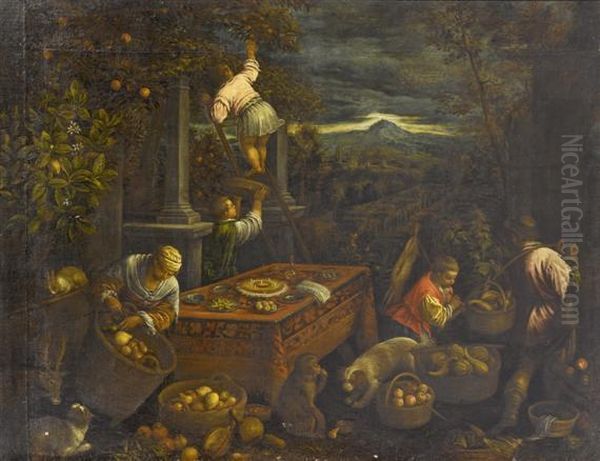 Allegory Of The Earth Oil Painting by Leandro Bassano