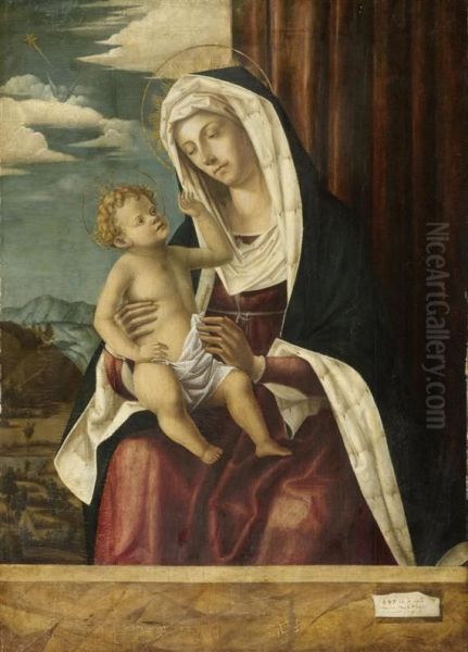 Madonna And Child Oil Painting by Maria Antonio Da Carpi