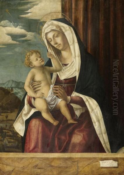 Madonna And Child Oil Painting by Maria Antonio Da Carpi