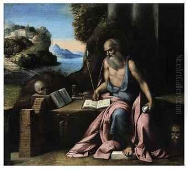 Saint Jerome In The Wilderness Oil Painting by Garofalo