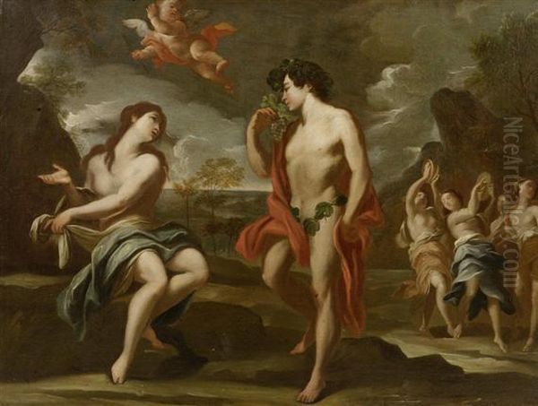 Dionysos And Ariadne Oil Painting by Franco Da Giovanni