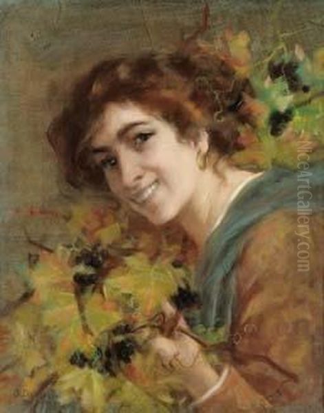 Sorridente Oil Painting by Oreste Da Molin