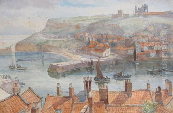 View Of Whitby by F. Ponte Da Player