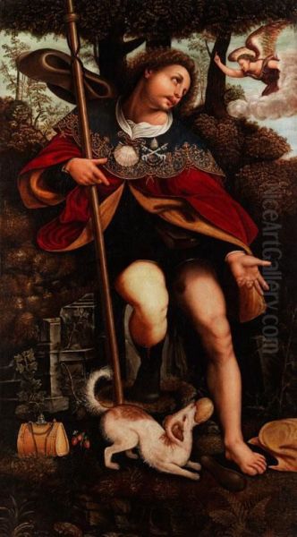 Bildnis Des Heiligen Rochus Oil Painting by Cesare da Sesto