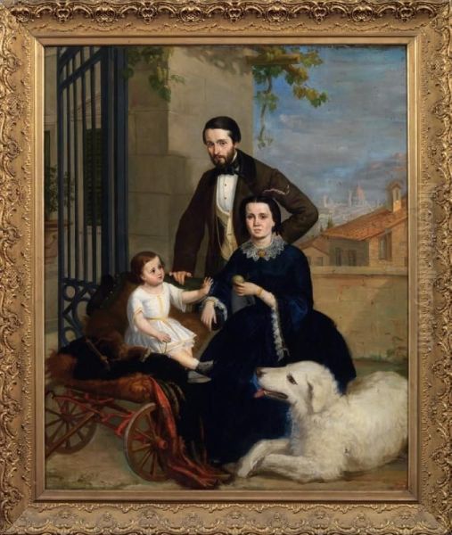 Ritratto Di Famiglia Oil Painting by Serafino Da Tivoli