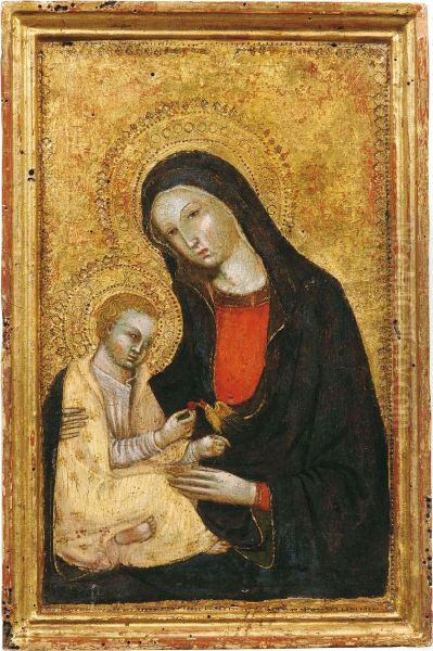 Madonna Col Bambino Oil Painting by Niccolo Da Voltri