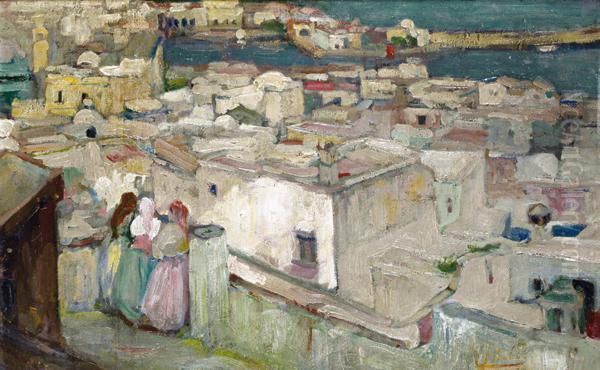 Terrasses De La Casbah Oil Painting by Alfred Dabat