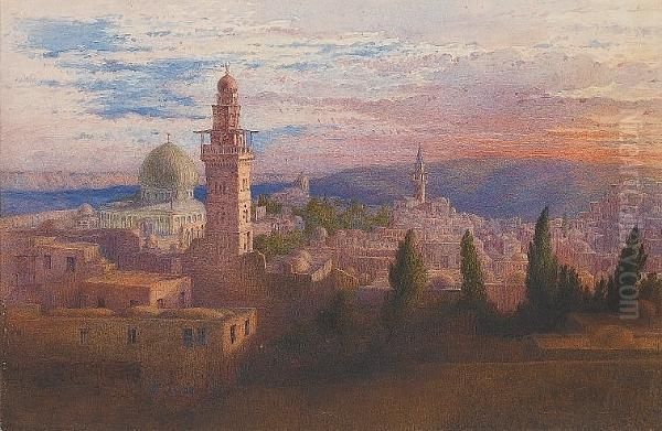 View Of Jerusalem Oil Painting by Richard Dadd