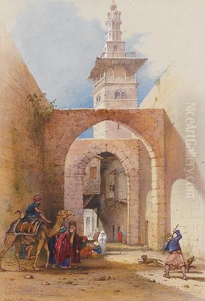 Jerusalem Street Scene Oil Painting by Richard Dadd