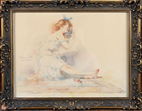 Jeune Femme Au Coquillage Oil Painting by Antoine Daens