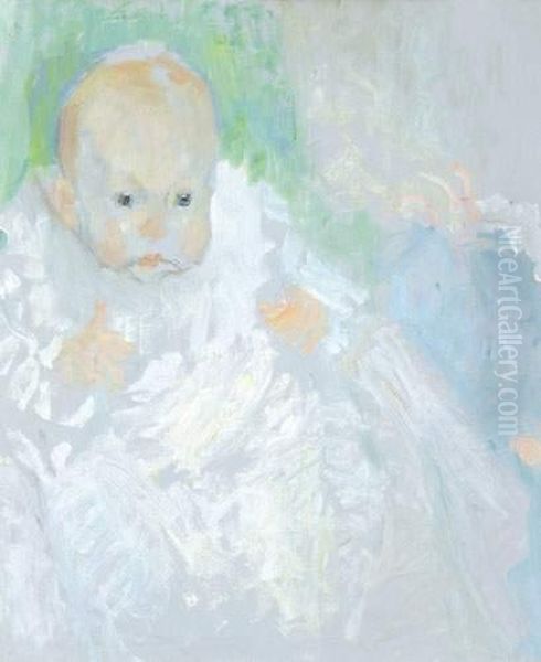 Baby (1918) Oil Painting by Hippolyte Daeye