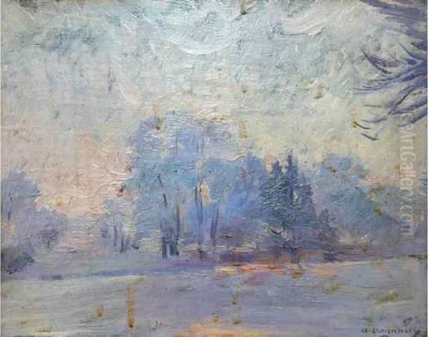 Paysage. Oil Painting by Albert Marie Adolphe Dagnaux