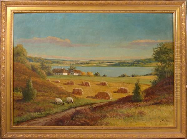 Pastoral Landscape Oil Painting by Johan Wilhelm Ludwig Dahl