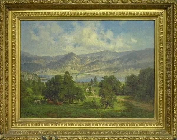 View Of California Hills Oil Painting by Carl Christian Dahlgren