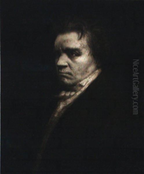 Ludwig Van Beethoven Oil Painting by Carel L. Ii Dake