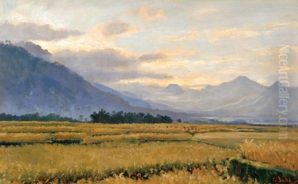 Mountain View Of Cibatu, Garut Oil Painting by Carel Lodewijk, Dake Jr.