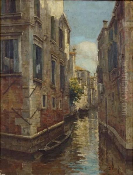 Canale A Venezia Oil Painting by Zaccaria Dal Bo