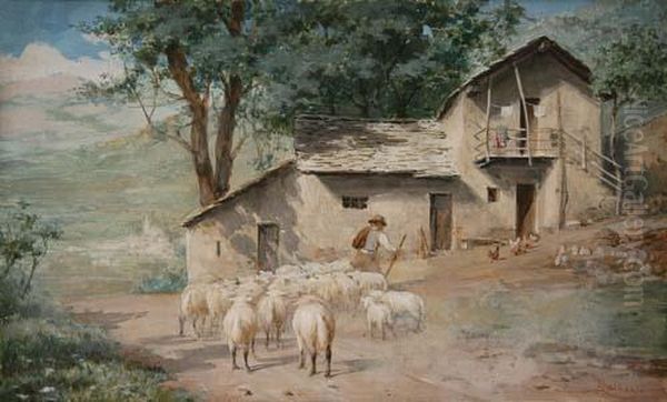 In Montagna Oil Painting by Adolfo Dalbesio