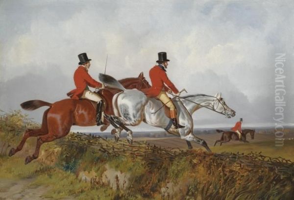 Clearing The Bank; And Crossing The Road Oil Painting by John Dalby Of York