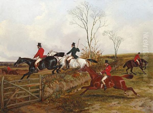 Taking The Fence Oil Painting by John Dalby Of York