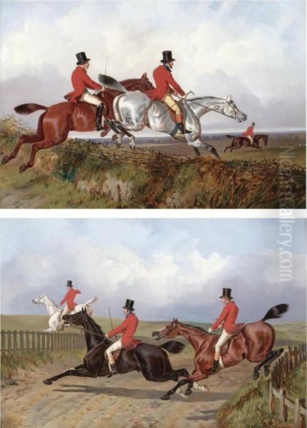 Clearing The Bank; Crossing The Road Oil Painting by John Dalby Of York