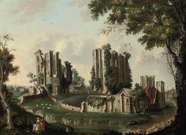 A View Of Kenilworth Castle, Warwickshire Oil Painting by Nicholas Thomas Dall