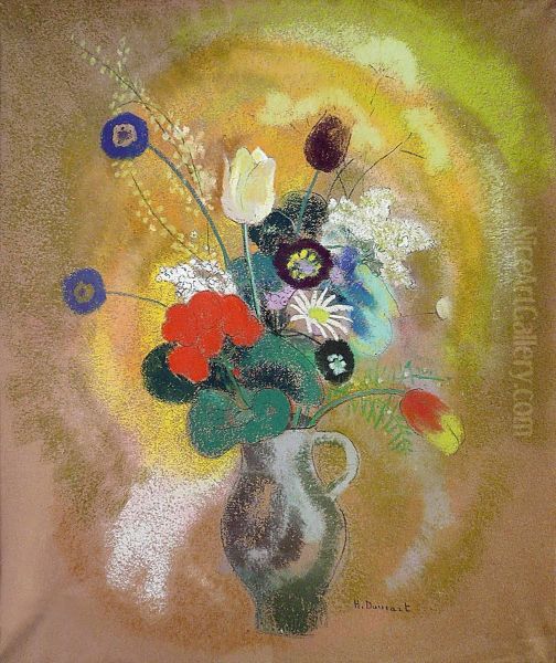 Bouquet En Fleurs Oil Painting by Henriette Damart