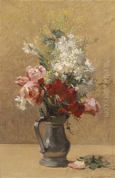 Bouquet Of Flowers Oil Painting by Emile Charles Dameron