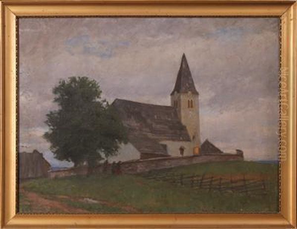 Kirche In Trahutten Oil Painting by Constantin Damianos