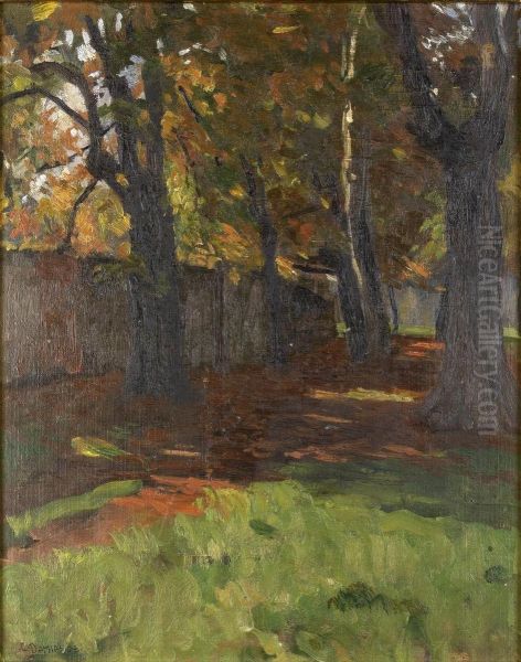 Eggenbergerschlosspark Oil Painting by Constantin Damianos