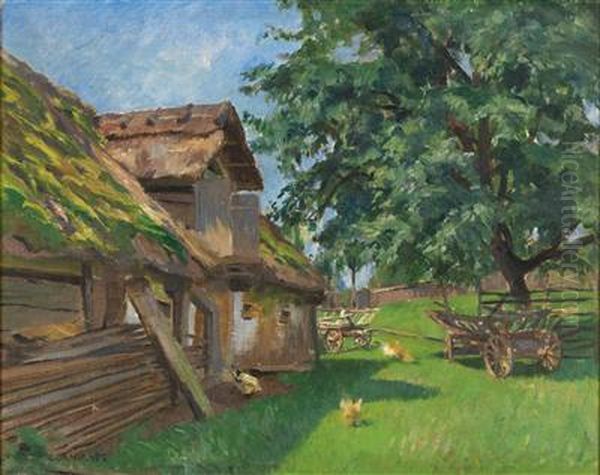 Am Bauernhof Oil Painting by Constantin Damianos