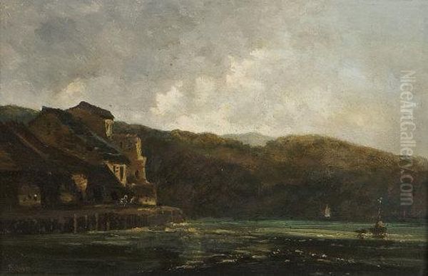 Continental Landscape Oil Painting by Francis Danby