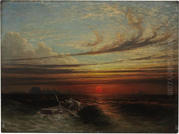 Sunset At Sea After A Storm Oil Painting by Francis Danby