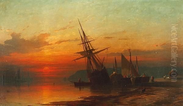 The Day's Catch Oil Painting by Francis Danby